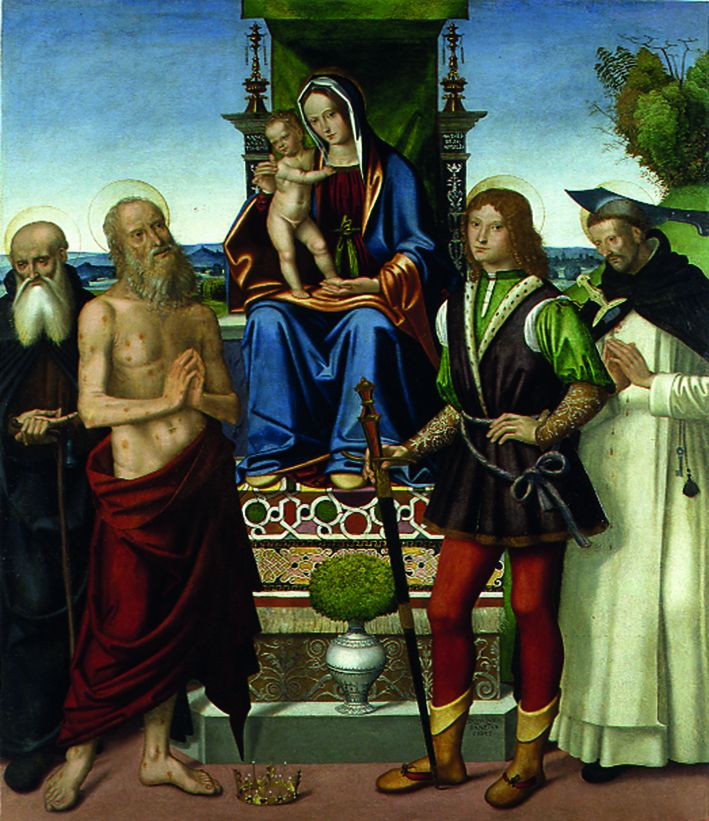 La Madonna in trono col Bambino