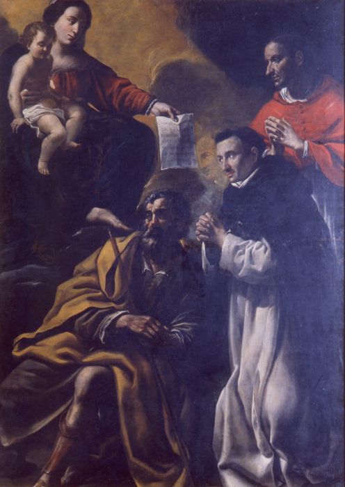 Madonna col bambino, San Giuseppe, San Domenico e San Carlo Borromeo