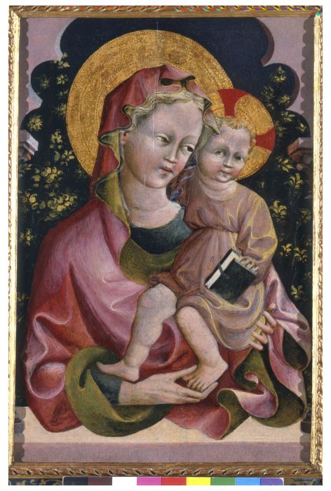 madonna col bambino e libro