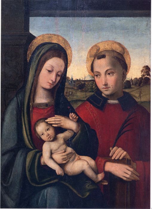 Madonna col bambino e Santo Stefano