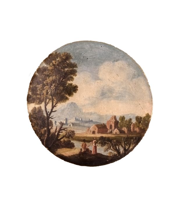 Paesaggio con due donne